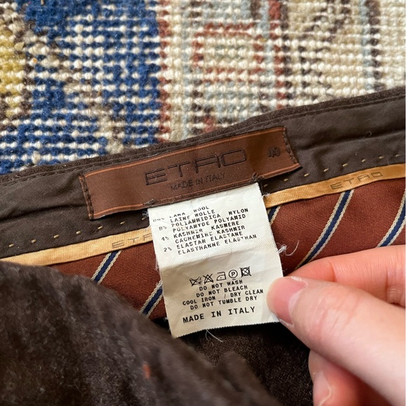 Etro Wide Leg Wool Trousers - Picture 3 of 4